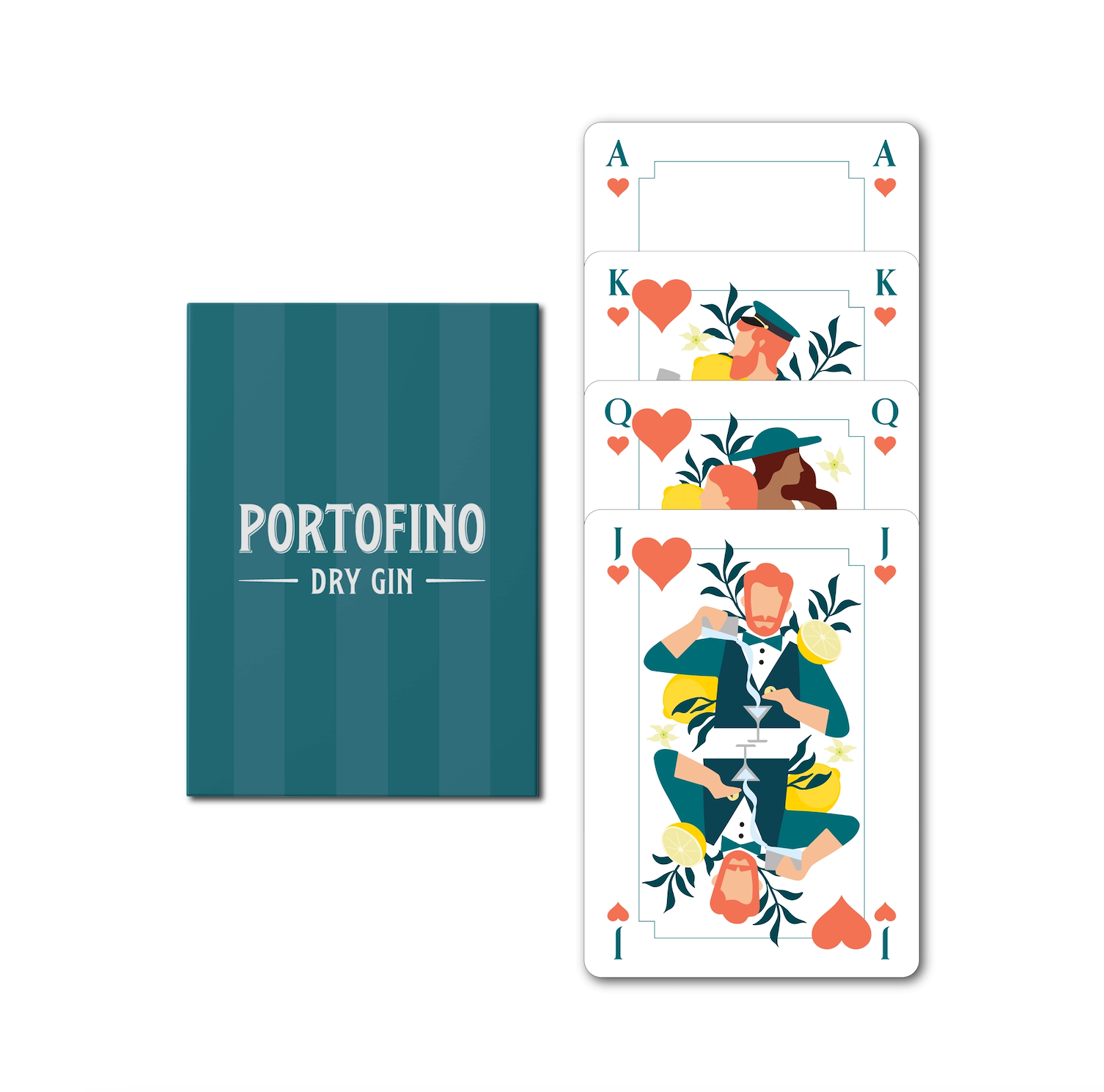 Portofino Set 2 Mazzi Carte da Gioco per Burraco