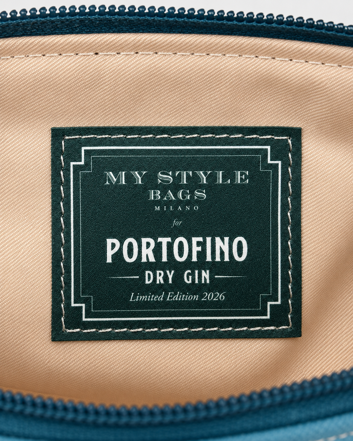 Portofino Dry Gin My Style Bags Bustina Paglia trousse 26x21cm