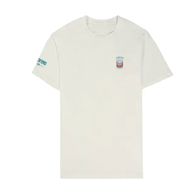 Portofino Lifestyle T-Shirt Aperitivo in Piazzetta Cotone Bianco