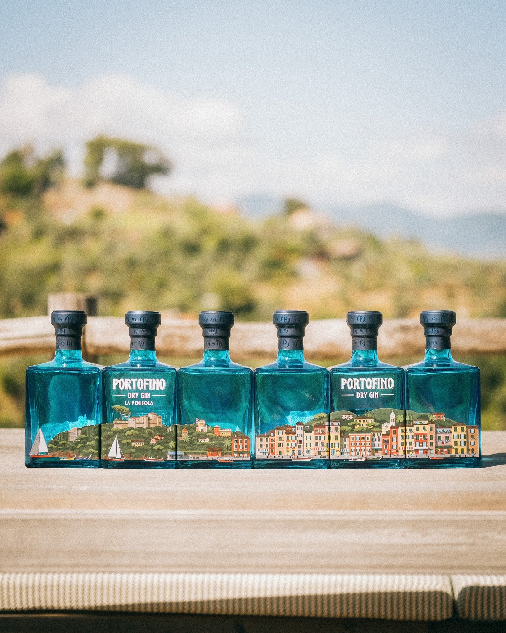 Portofino Dry Gin Panorama Completo bundle 6 bottiglie 500 ml
