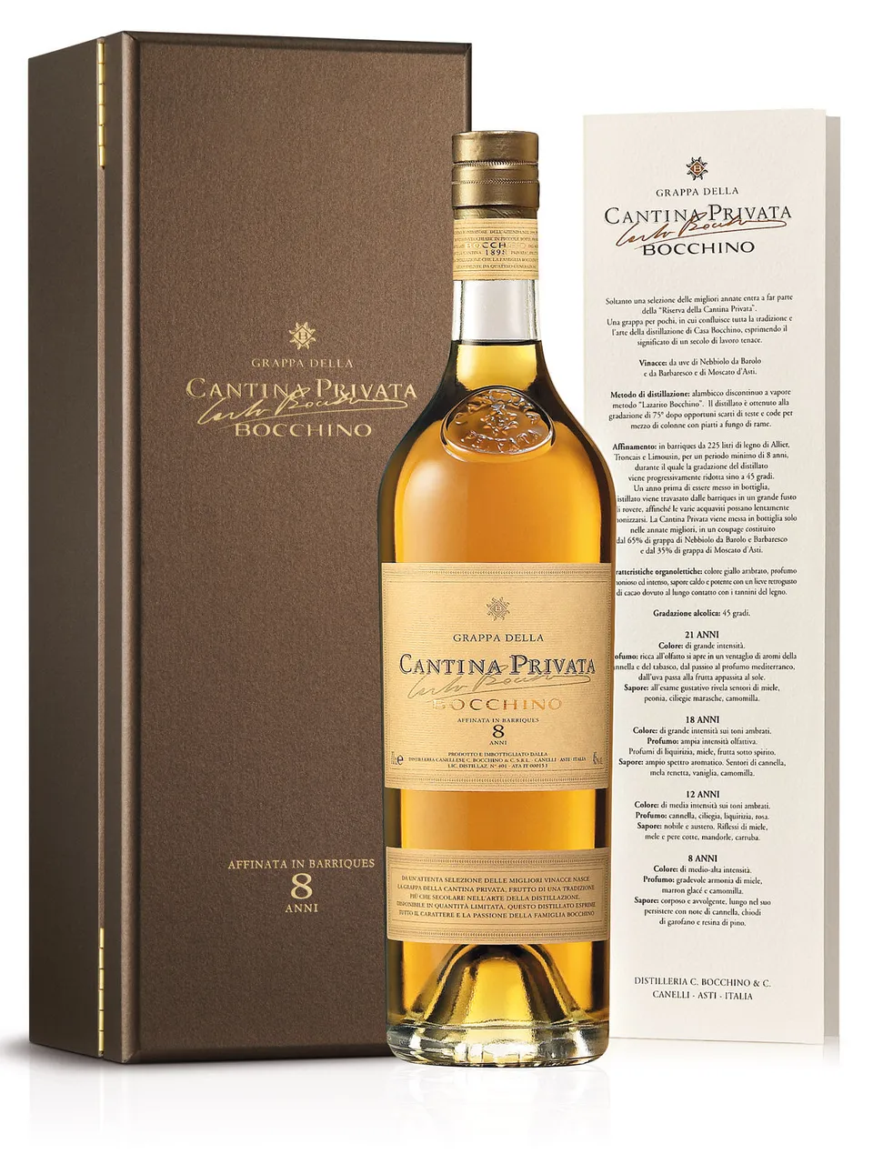 Carlo Bocchino Cantina Privata 8 anni grappa 70 cl 45°