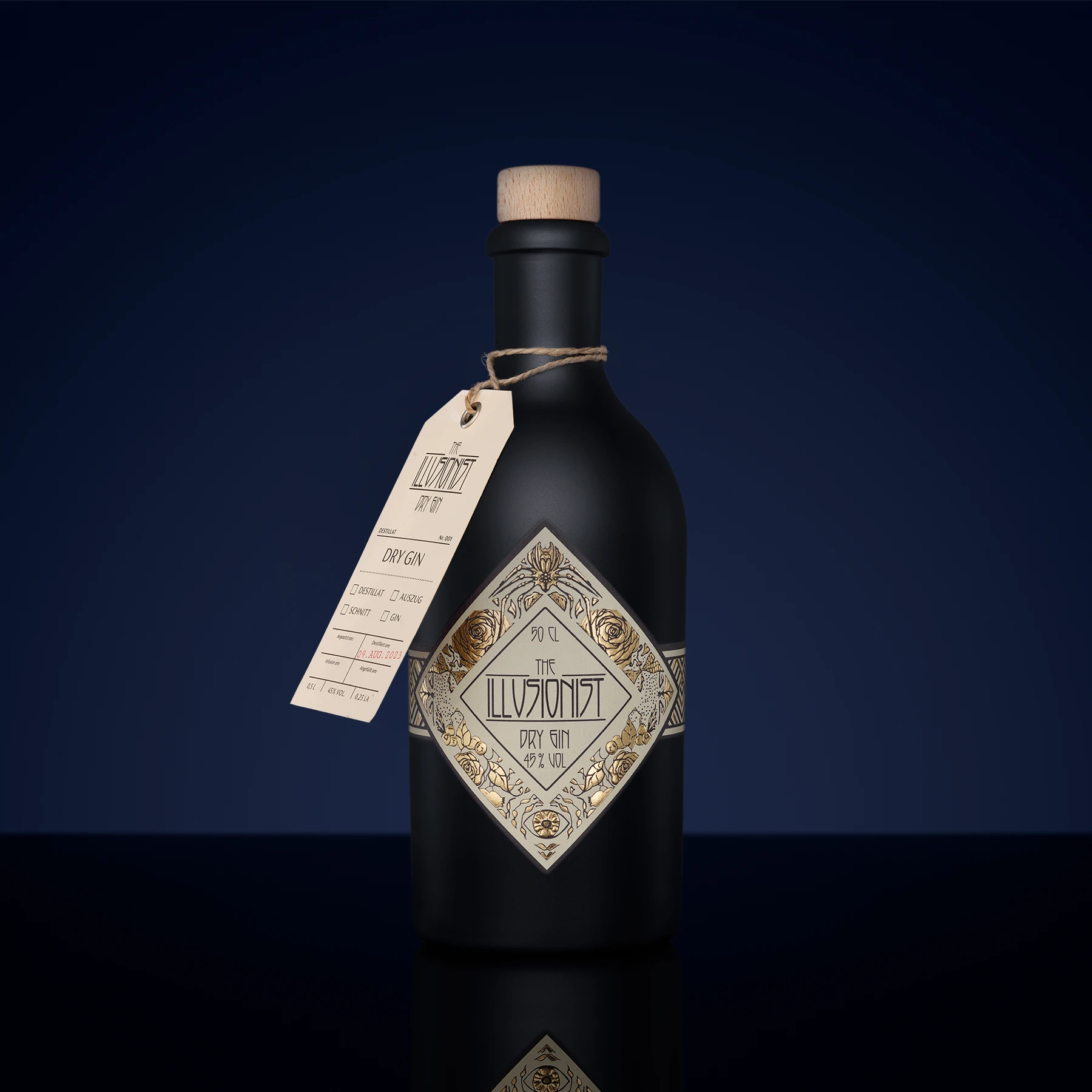 The Illusionist Dry Gin 500ml blu che cambia colore