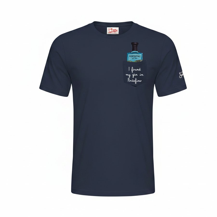 Portofino Dry Gin Lifestyle T-shirt navy cotone Bay Martini