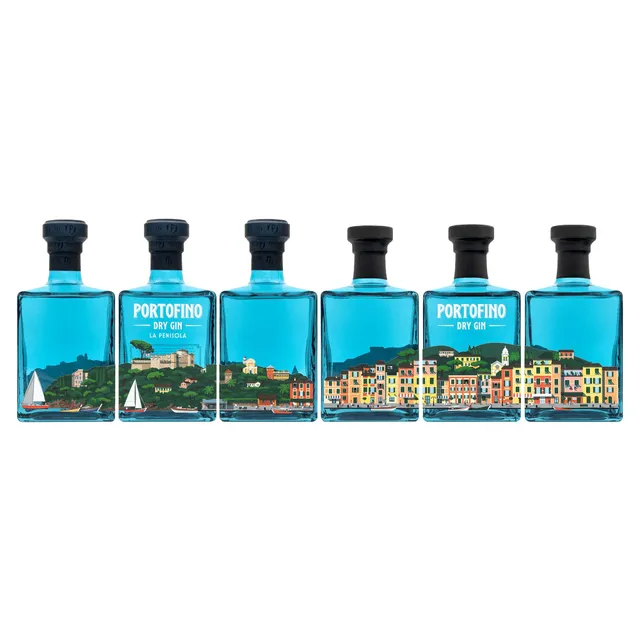 Portofino Dry Gin Panorama Completo bundle 6 bottiglie 500 ml