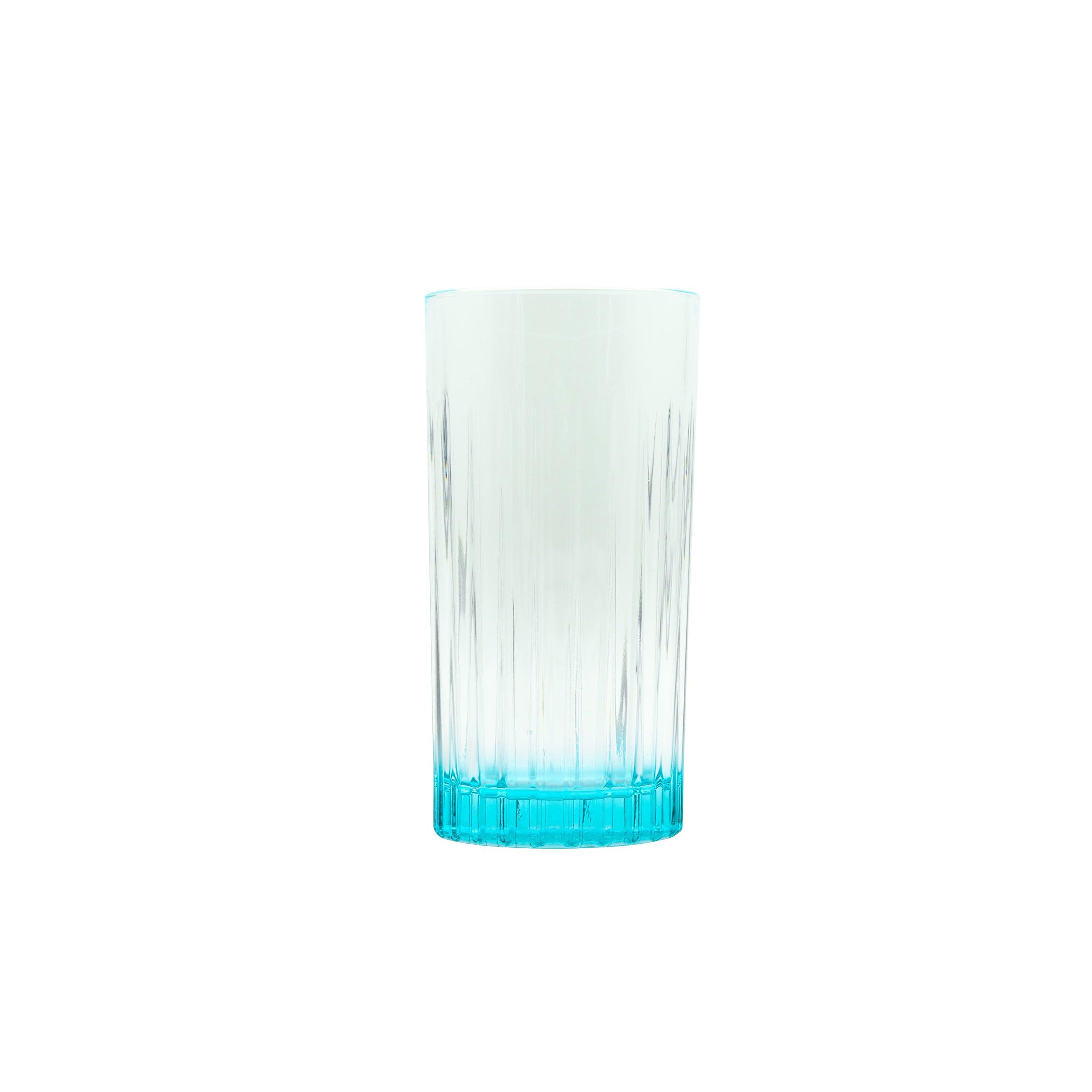 Portofino Dry Gin Glass Tumbler set 6 bicchieri vetro blu