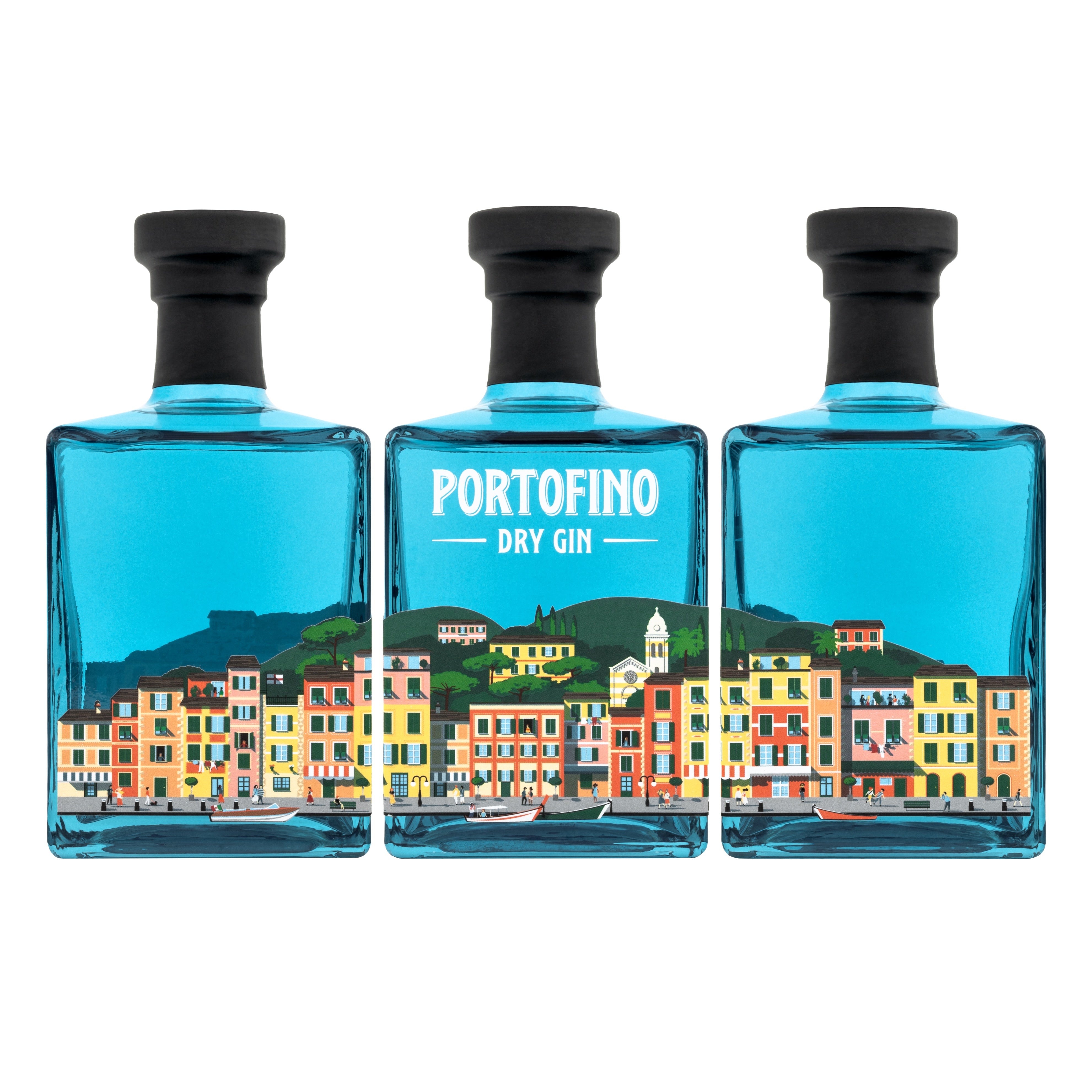 Portofino Dry Gin Panorama Set 3 Bottiglie 500 ml 21 Botaniche
