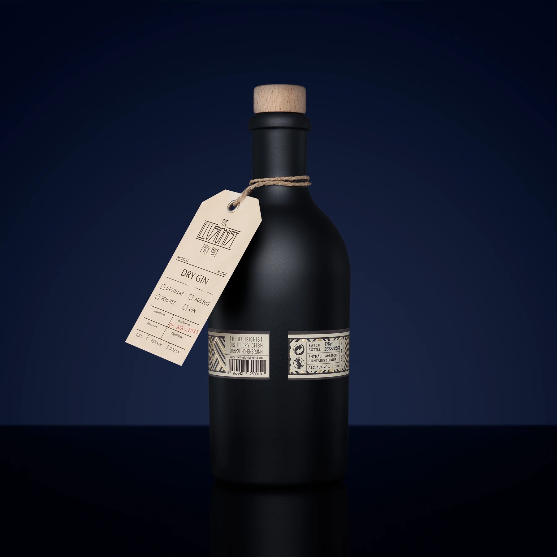 The Illusionist Dry Gin 500ml blu che cambia colore
