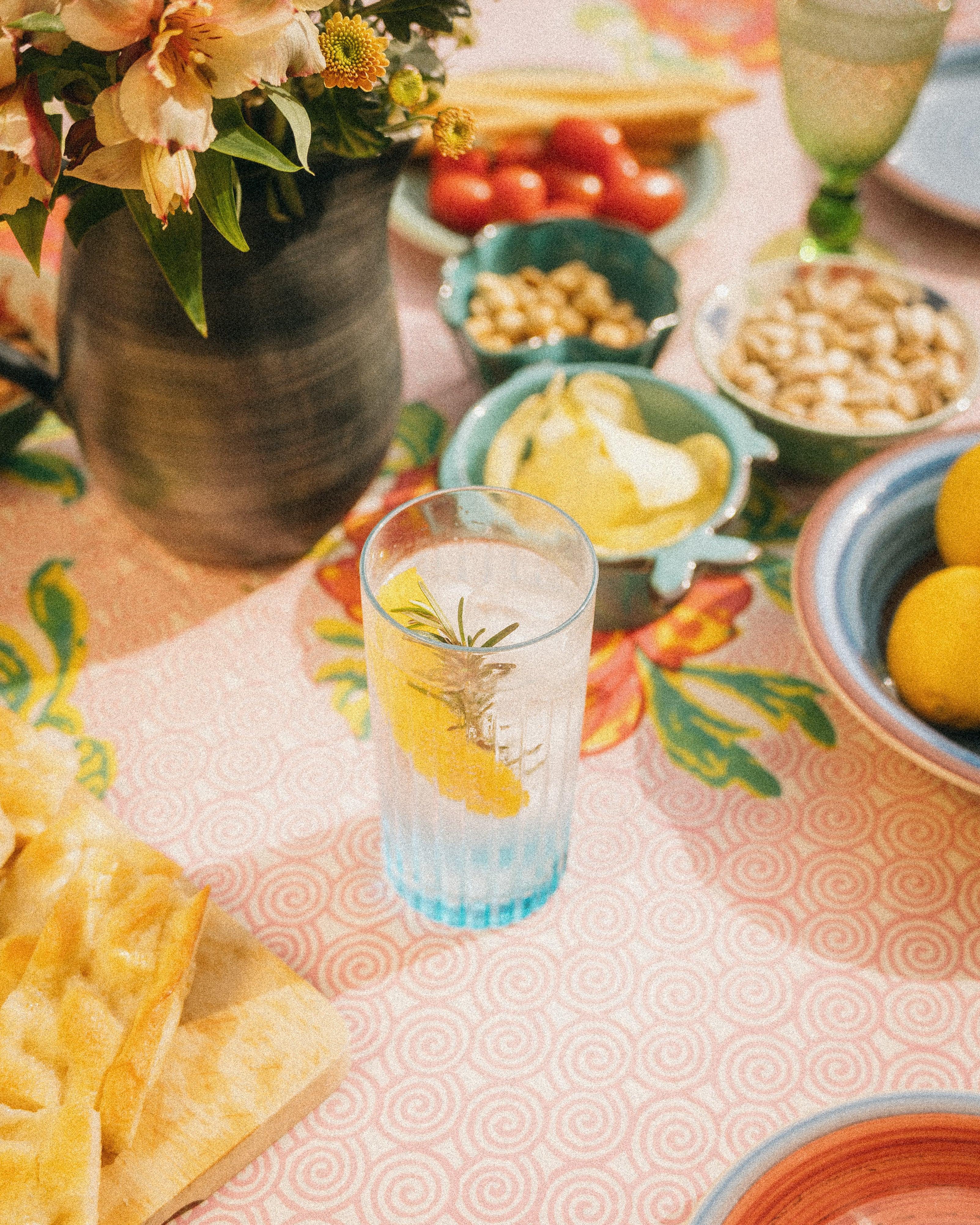 Portofino Dry Gin Glass Tumbler set 6 bicchieri vetro blu