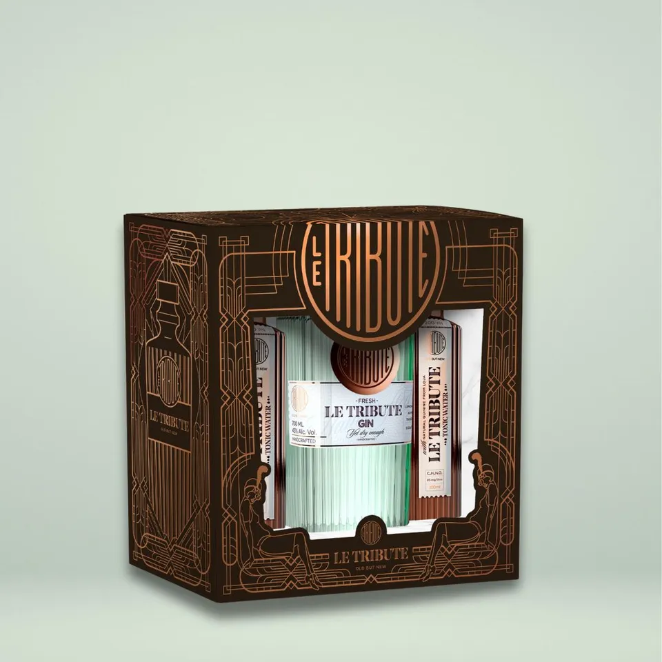 Le Tribute Gin 70 cl Confezione con 2 Tonic Water