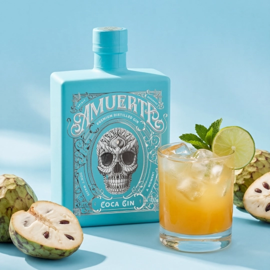 Anthology Coca Leaf Gin light blue botaniche