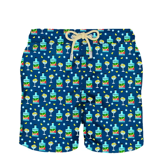 MC2 Portofino costume mare blu stampa gin tonic uomo