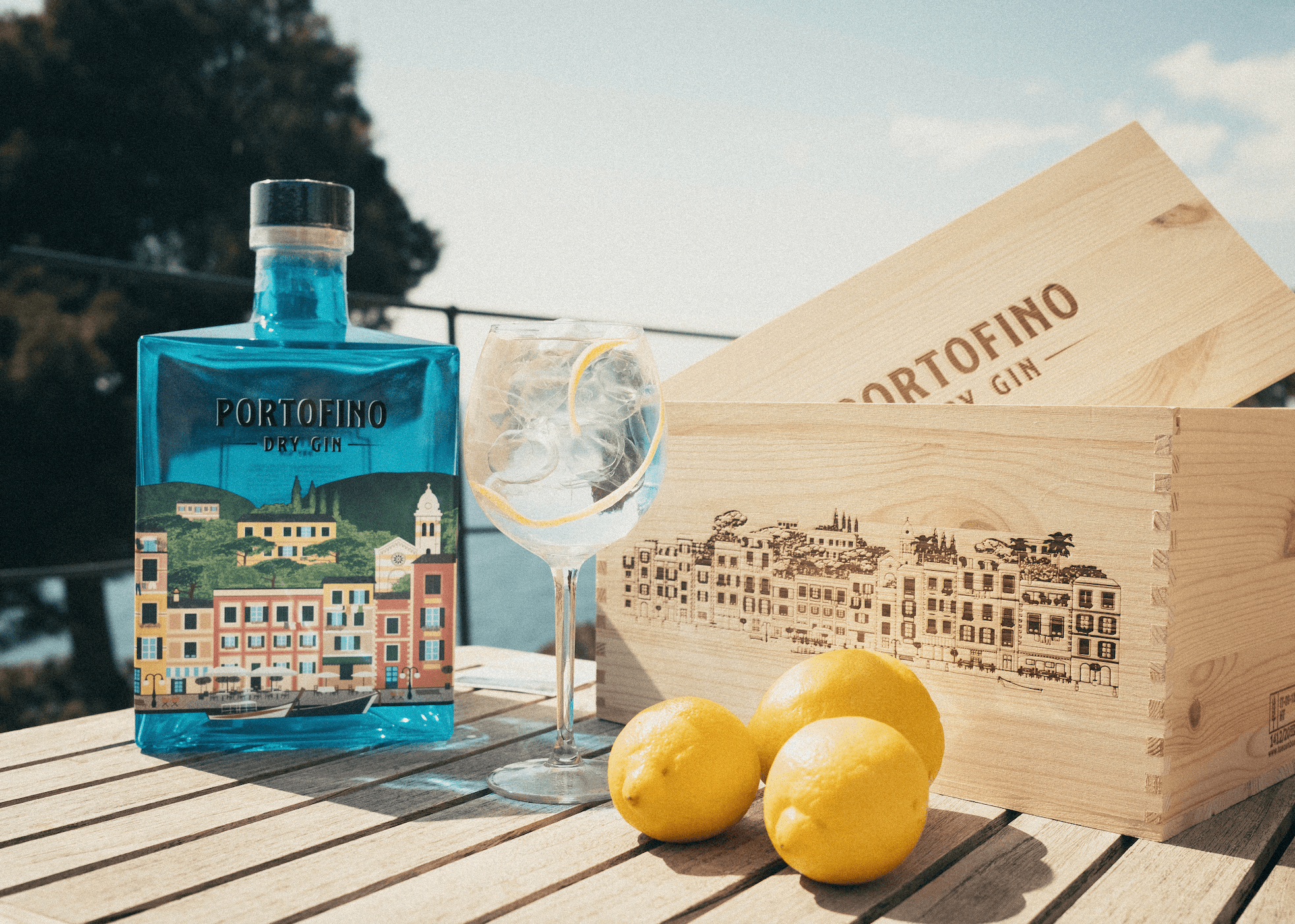 Portofino Dry Gin Gin 5 L Cassa Legno Botaniche Liguri