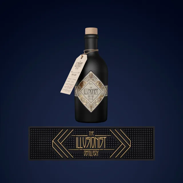 The Illusionist Home-Bar Bundle Dry Gin 500ml 45% + Tappetino
