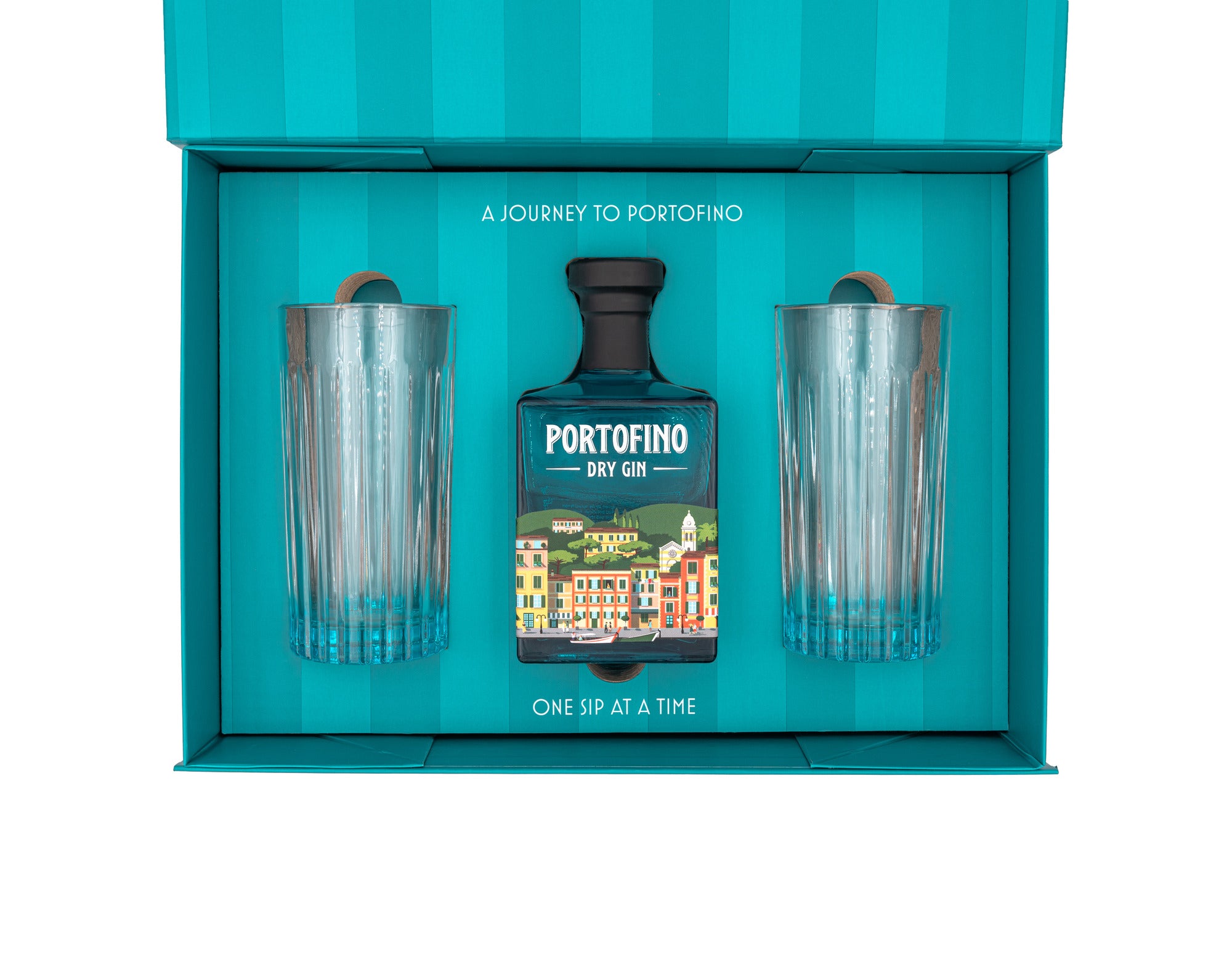 Portofino Dry Gin Confezione Regalo gin 500 ml con bicchieri
