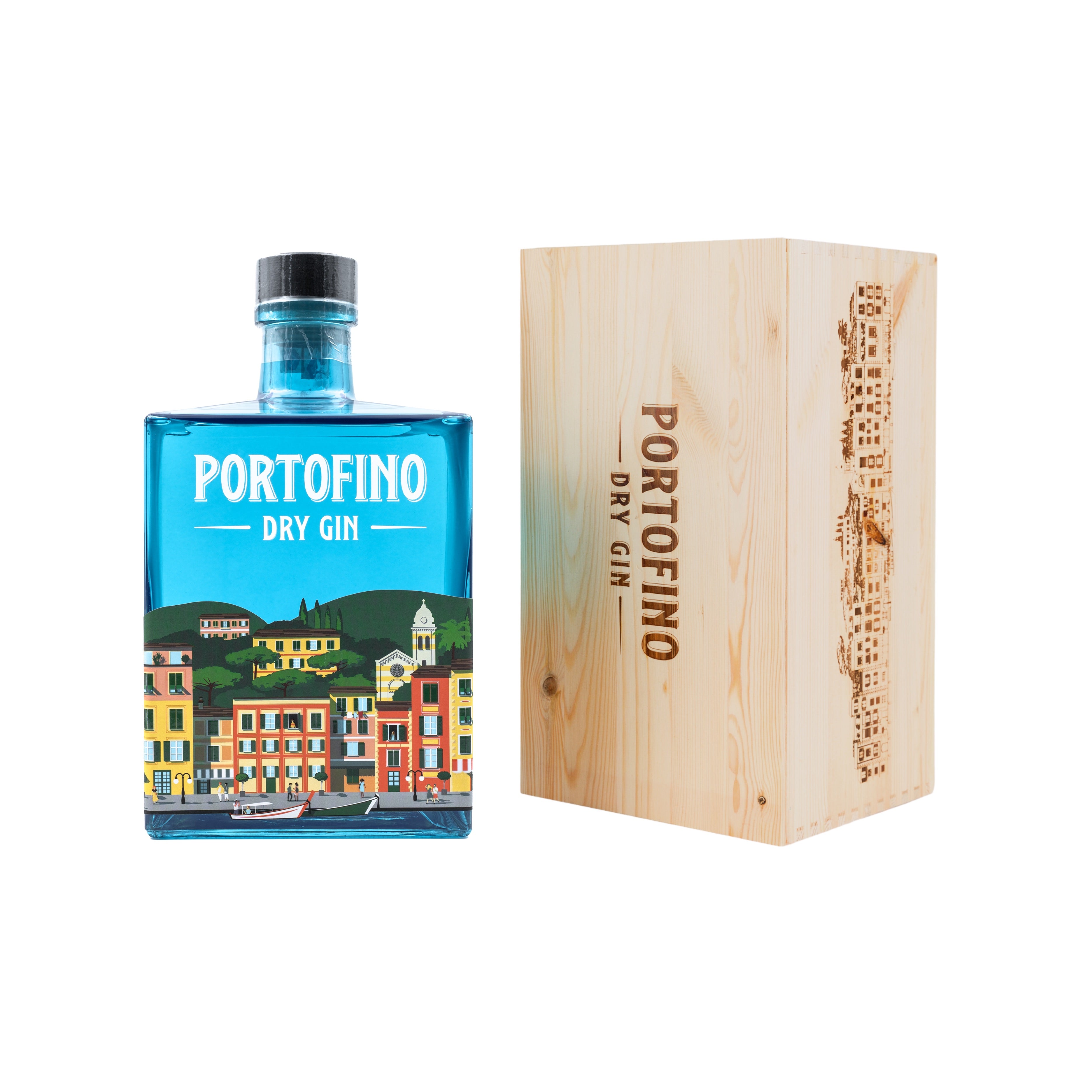 Portofino Dry Gin gin 5 litri cassa legno mediterraneo