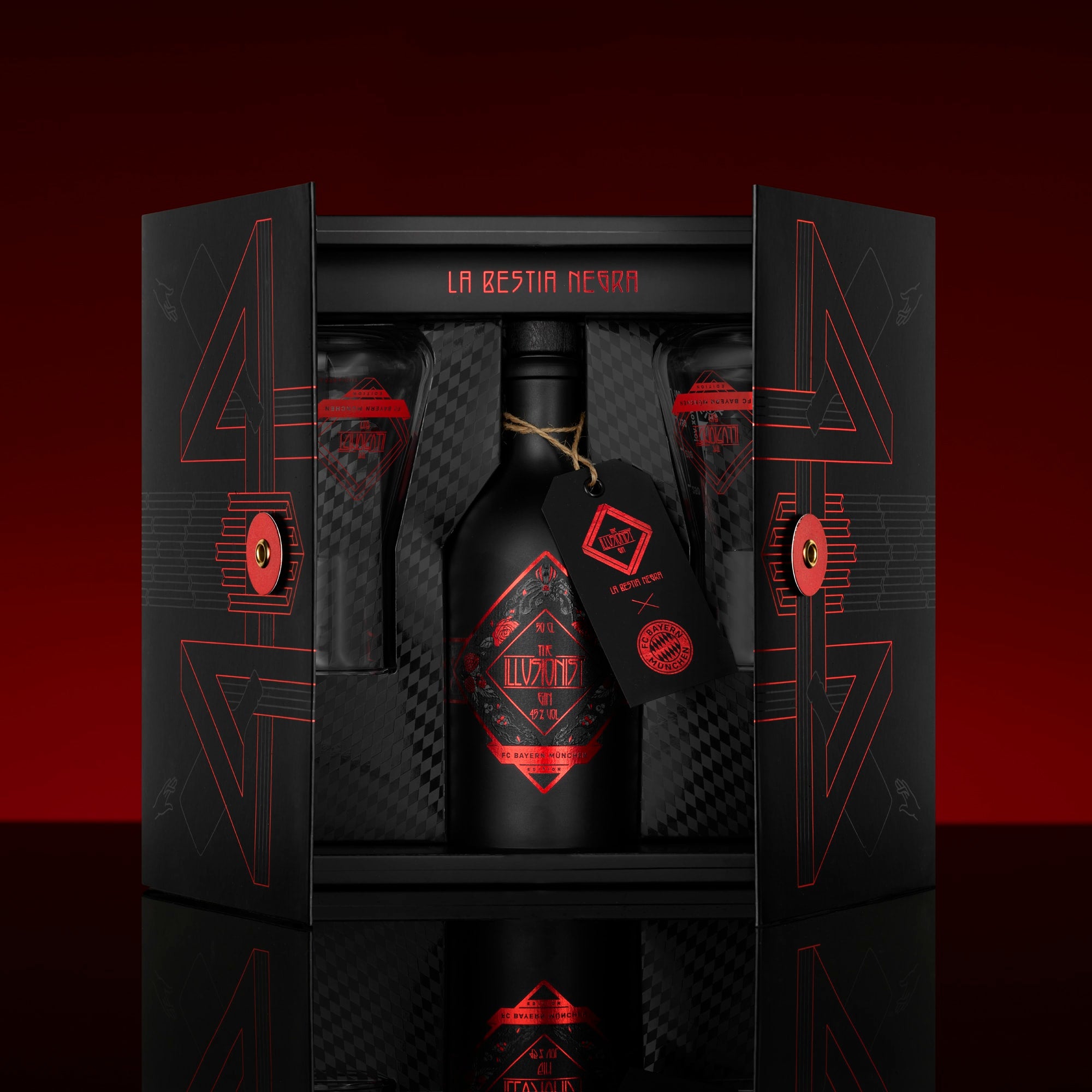 The Illusionist Bestia Negra Gift Set Gin 500 ml + 2 Beute