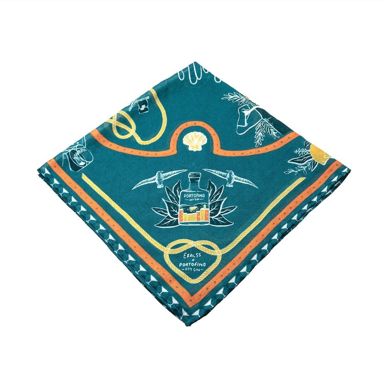 Portofino Eral 55 foulard seta e cotone 60x60 mixology