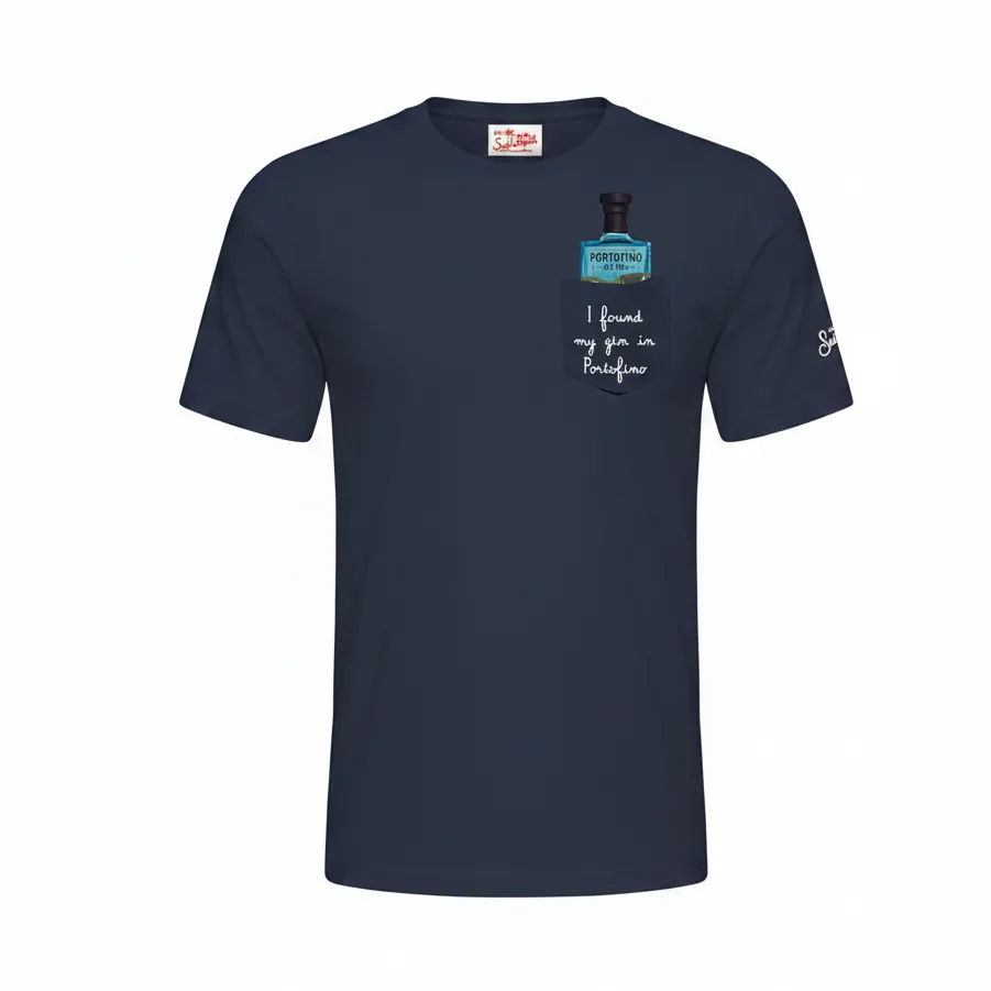 Portofino Dry Gin Lifestyle T-shirt navy cotone Bay Martini