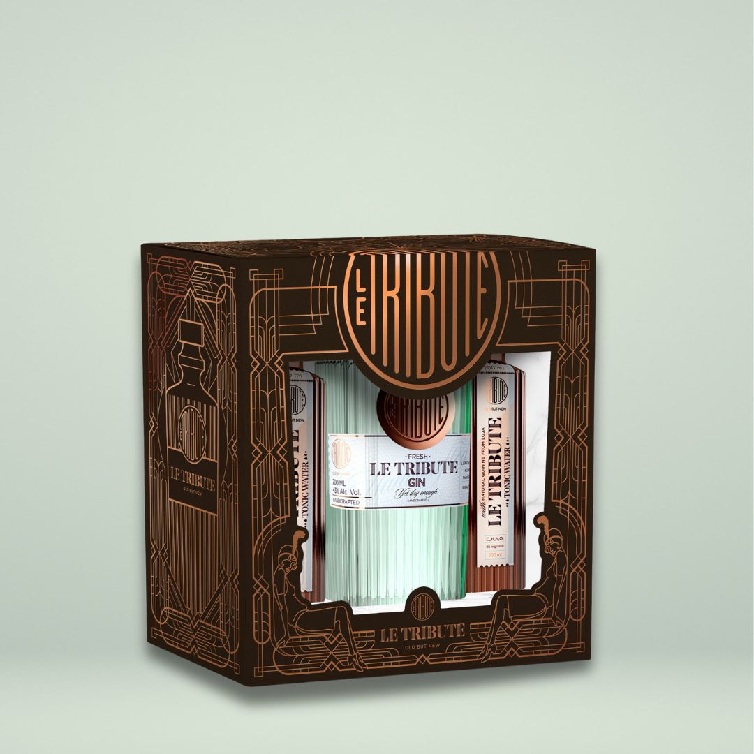 Le Tribute Gin 70 cl Confezione con 2 Tonic Water