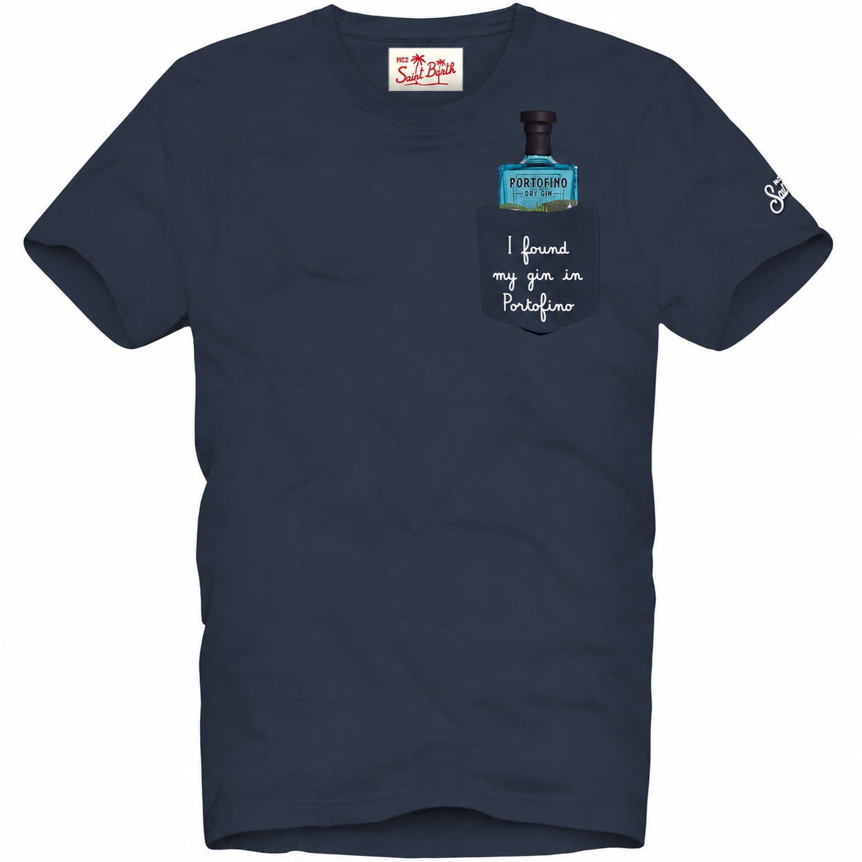 Portofino Dry Gin Lifestyle T-shirt navy cotone Bay Martini