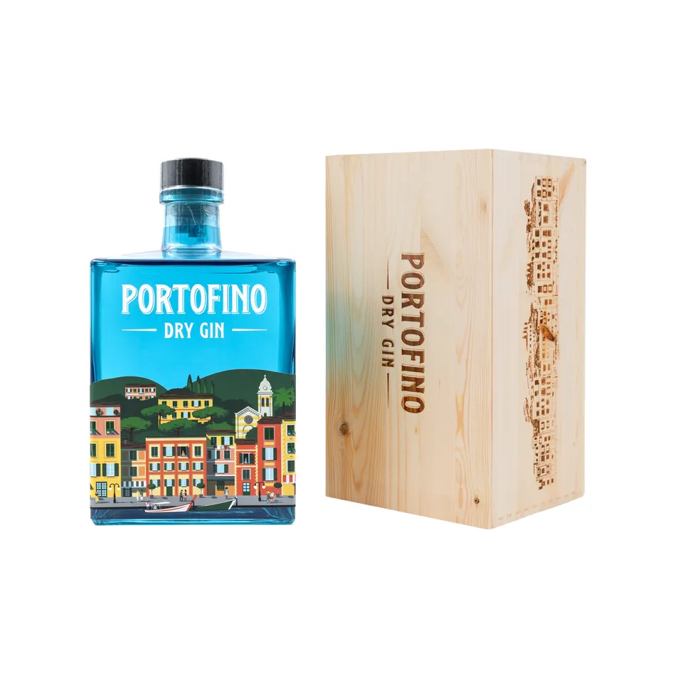 Portofino Dry Gin Gin 5 L Cassa Legno Botaniche Liguri