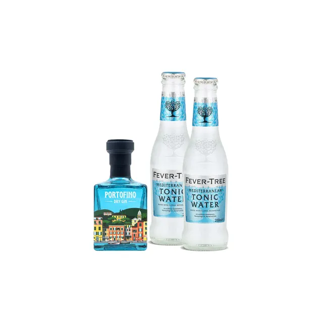 Portofino Dry Gin Perfect Serve Home Kit gin 100 ml + tonica