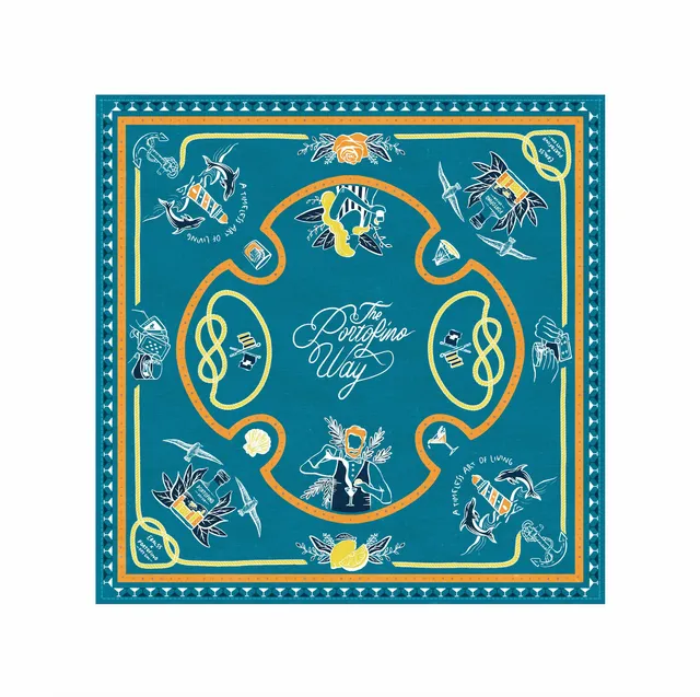 Portofino Eral 55 foulard seta e cotone 60x60 mixology